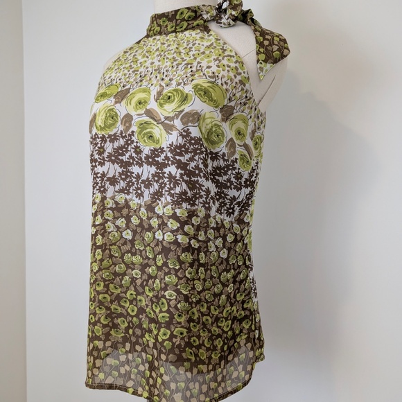 Free With Purchase Reitman's Halter Top Green Floral Size Small - Picture 4 of 10